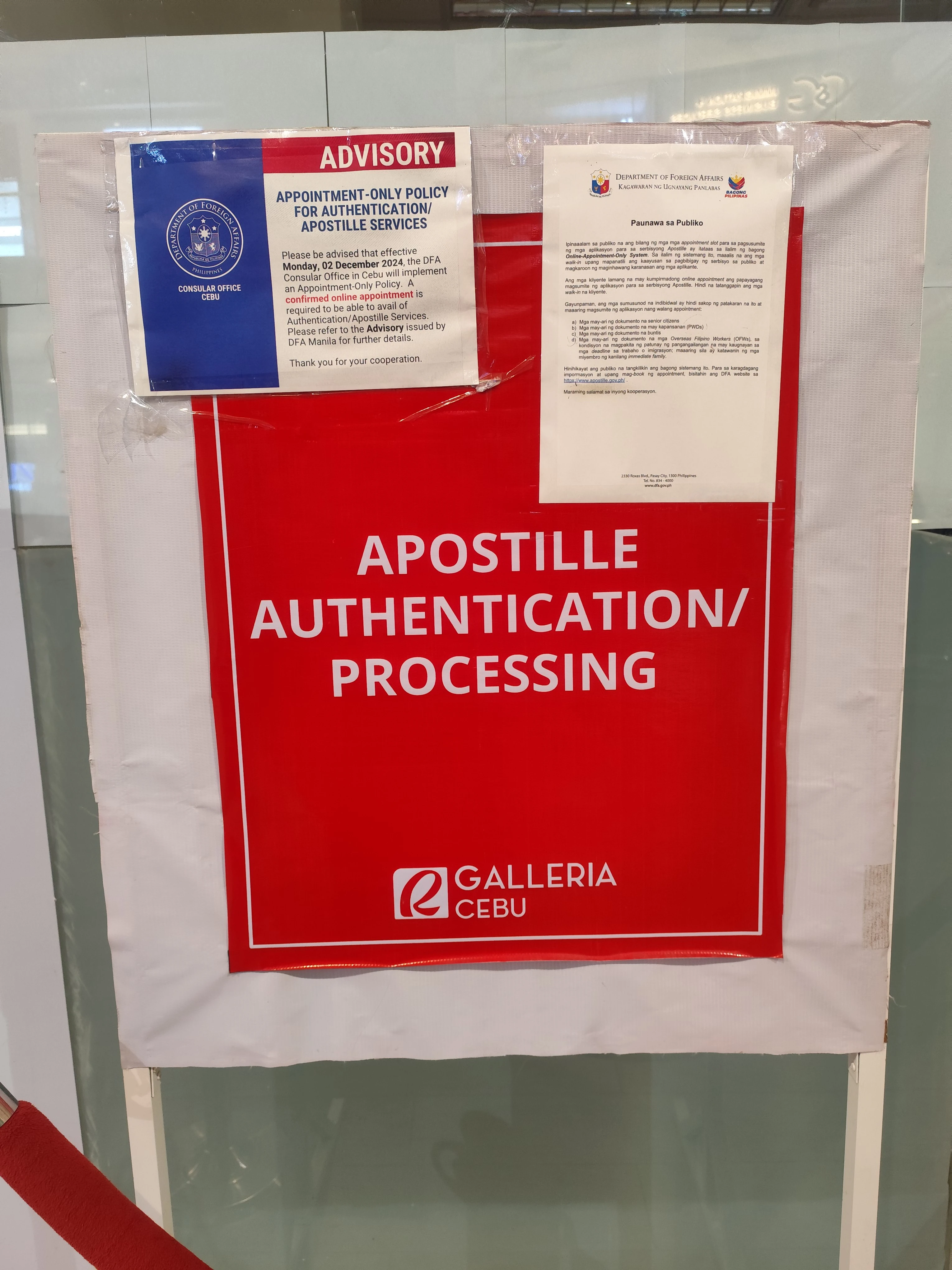 Apostille Authentication Processing — DFA Cebu